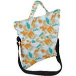 Design Pattern Seamless Tropical Fold Over Handle Tote Bag