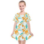 Design Pattern Seamless Tropical Kids  Smock Dress