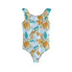 Design Pattern Seamless Tropical Kids  Frill Swimsuit