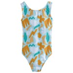 Design Pattern Seamless Tropical Kids  Cut-Out Back One Piece Swimsuit