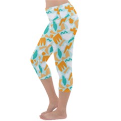 Lightweight Velour Capri Yoga Leggings 