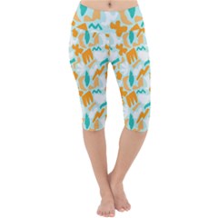 Lightweight Velour Cropped Yoga Leggings 