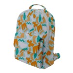 Design Pattern Seamless Tropical Flap Pocket Backpack (Large)