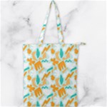 Design Pattern Seamless Tropical Double Zip Up Tote Bag