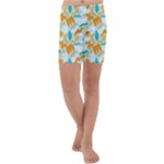Design Pattern Seamless Tropical Kids  Lightweight Velour Capri Yoga Leggings