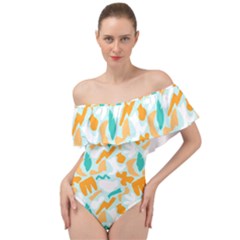 Off Shoulder Velour Bodysuit  