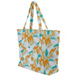 Design Pattern Seamless Tropical Zip Up Canvas Bag