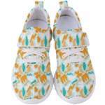 Design Pattern Seamless Tropical Women s Velcro Strap Shoes