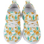 Design Pattern Seamless Tropical Kids  Velcro Strap Shoes