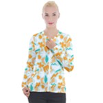 Design Pattern Seamless Tropical Casual Zip Up Jacket