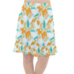 Fishtail Chiffon Skirt 