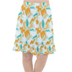 Design Pattern Seamless Tropical Fishtail Chiffon Skirt
