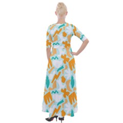 Half Sleeves Maxi Dress 