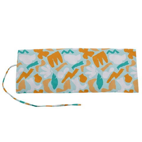 Design Pattern Seamless Tropical Roll Up Canvas Pencil Holder (S) from ArtsNow.com