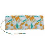 Design Pattern Seamless Tropical Roll Up Canvas Pencil Holder (S)