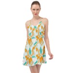 Design Pattern Seamless Tropical Summer Time Chiffon Dress