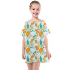 Kids  One Piece Chiffon Dress 