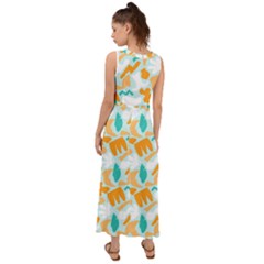 V-Neck Chiffon Maxi Dress 
