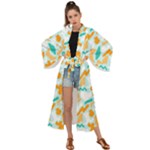 Design Pattern Seamless Tropical Maxi Kimono
