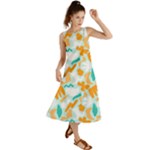 Design Pattern Seamless Tropical Summer Maxi Dress