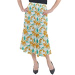 Design Pattern Seamless Tropical Midi Mermaid Skirt