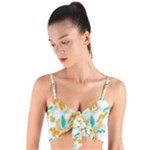 Design Pattern Seamless Tropical Woven Tie Front Bralet