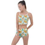Design Pattern Seamless Tropical Summer Cropped Co-Ord Set