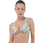Design Pattern Seamless Tropical Ring Detail Bikini Top