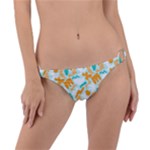 Design Pattern Seamless Tropical Ring Detail Bikini Bottoms