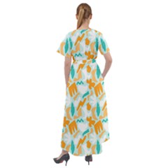 Front Wrap High Low Dress 