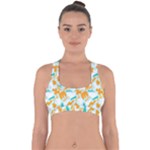 Design Pattern Seamless Tropical Cross Back Hipster Bikini Top 