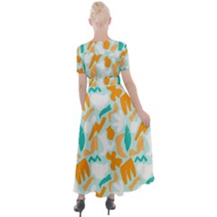 Button Up Short Sleeve Maxi Dress 