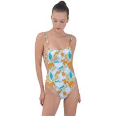 Tie Strap One Piece Swimsuit 