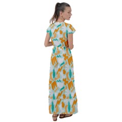 Flutter Sleeve Maxi Dress 
