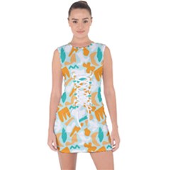 Lace Up Front Bodycon Dress 