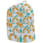 Design Pattern Seamless Tropical Zip Bottom Backpack