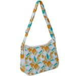 Design Pattern Seamless Tropical Zip Up Shoulder Bag