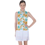 Design Pattern Seamless Tropical Women s Sleeveless Polo T-Shirt