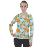 Design Pattern Seamless Tropical Women s Pique Long Sleeve T-Shirt