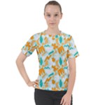Design Pattern Seamless Tropical Women s Sport Raglan T-Shirt