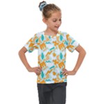 Design Pattern Seamless Tropical Kids  Mesh Piece T-Shirt