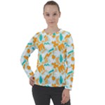 Design Pattern Seamless Tropical Women s Long Sleeve Raglan T-Shirt