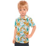 Design Pattern Seamless Tropical Kids  Polo T-Shirt