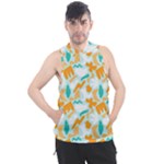 Design Pattern Seamless Tropical Men s Sleeveless Hoodie