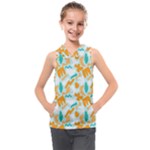 Design Pattern Seamless Tropical Kids  Sleeveless Hoodie