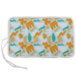 Design Pattern Seamless Tropical Pen Storage Case (L)