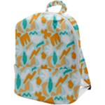 Design Pattern Seamless Tropical Zip Up Backpack
