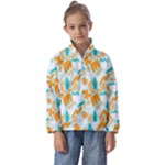 Design Pattern Seamless Tropical Kids  Half Zip Hoodie