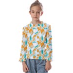 Design Pattern Seamless Tropical Kids  Frill Detail T-Shirt