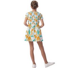 Kids  Short Sleeve Pinafore Style Dress 